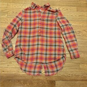 Plaid Button-Up Shirt